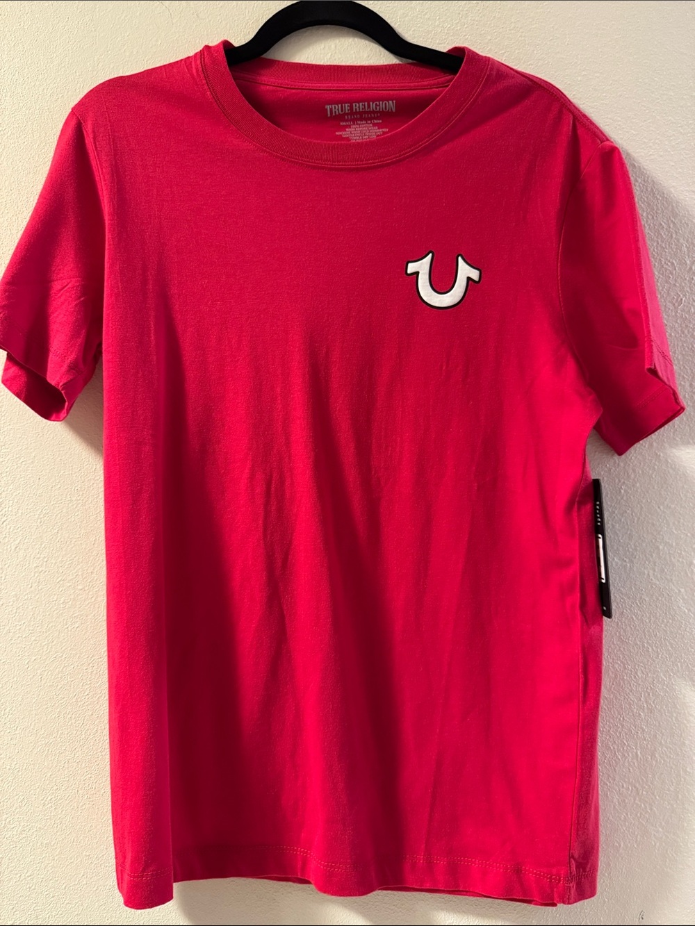 True Religion Men’s Red Short Sleeve Logo Tee